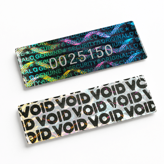 10x30mm Holographic Tamper Evident Security Labels with Serial Numbers, 700 Pack