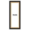 thumbnail image 1 of 10x32 Frame Gold Real Wood Picture Frame Width 2.25 Inches | Interior Frame Depth 0.5 Inches |, 1 of 8