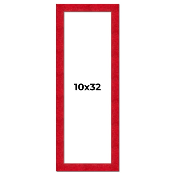 10x32 Frame Red Burl Solid Wood Picture Frame Width 1.75 Inches | Interior Frame Depth 0.5 Inches |