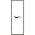 thumbnail image 1 of 10x32 Frame Silver Grey Distressed Solid Wood Picture Frame | 0.75 Inch Moulding Width | Interior, 1 of 8