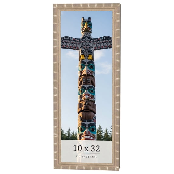 10x32 Frame Silver Real Wood Picture Frame Width 1.5 inches | Interior Frame Depth 0.5 inches |