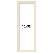 10x32 Frame White Real Wood Picture Frame Width 1.5 inches | Interior Frame Depth 0.5 inches | Barn
