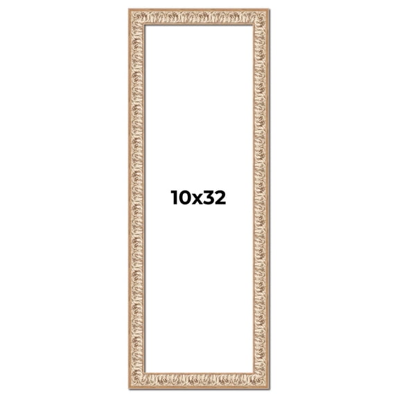 10x32 Frame White Real Wood Picture Frame Width 1.5 inches | Interior Frame Depth 0.5 inches |