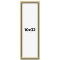 thumbnail image 1 of 10x32 Shadow Box Frame Gold | 1.375 Inches Deep Real Wood Contemporary Shadowbox Display Frame | UV, 1 of 7