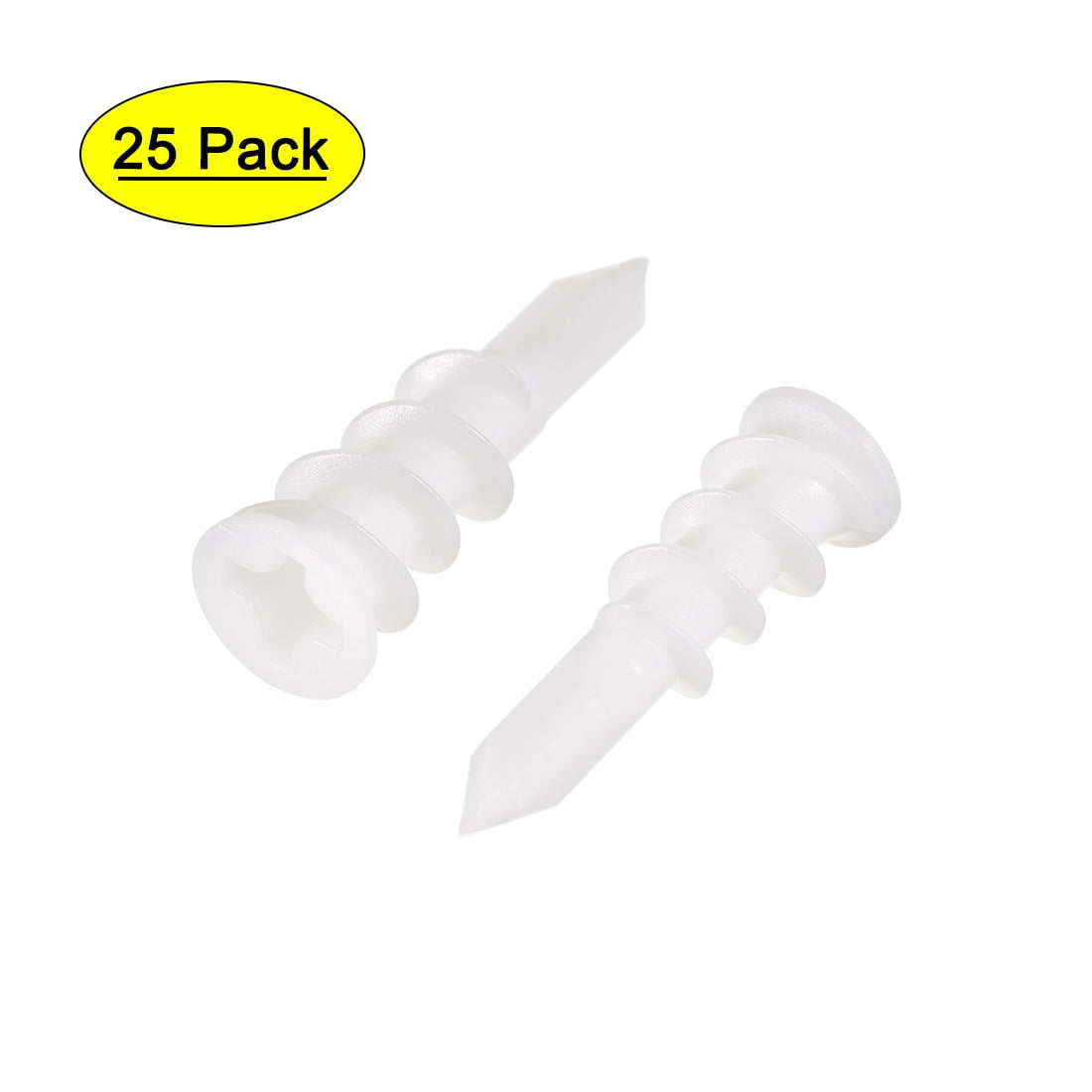 Lot De 10 Chevilles Plastique 8x35mm Pour Plaques De Plâtre Avec Vis Incluses - Jaune, Marque Uxcell