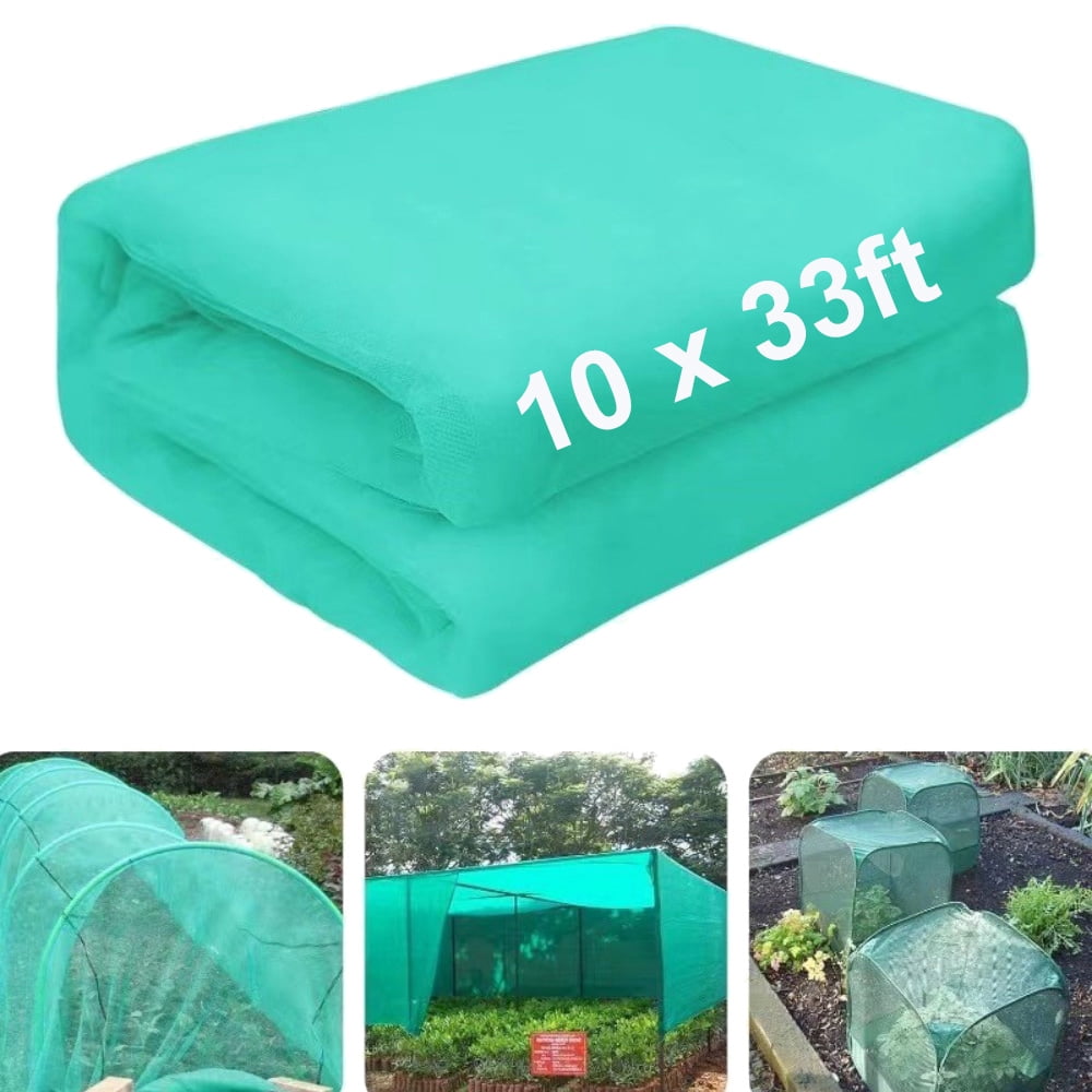 10x33FT Garden Netting Mesh Insect Bird Barrier Ultra Fine Mosquito Net Vegetable Fruit Plant Protection for Garden Patio Pests Bugs Plant Covers