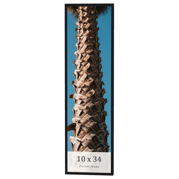 10x34 Frame Black Real Wood Picture Frame Width 0.75 inches | Interior Frame Depth 0.5 inches |
