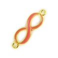 thumbnail image 1 of 10x34mm Price For 6 Pieces Soft Pink Infinity Gold Metal Connector ForJewelry Making, 1 of 1