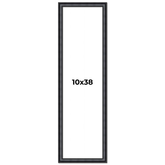 10x38 Frame Black Real Wood Picture Frame Width 1.25 inches | Interior Frame Depth 0.5 inches |