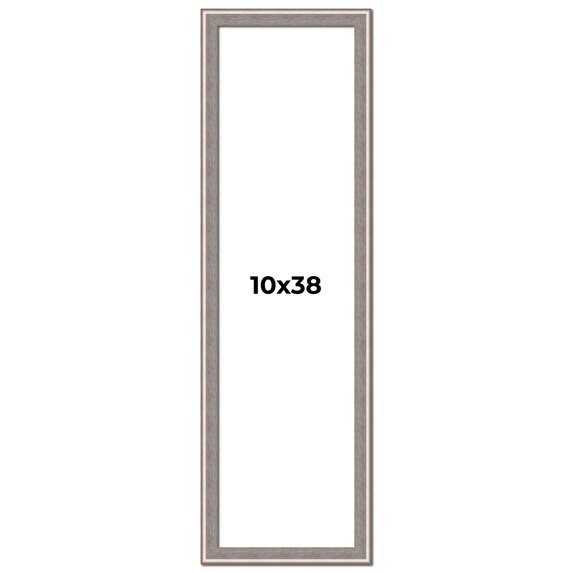 10x38 Frame Grey Real Wood Picture Frame Width 1.25 inches | Interior Frame Depth 0.5 inches | Hans