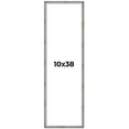 thumbnail image 1 of 10x38 Frame Silver Grey Distressed Solid Wood Picture Frame | 0.75 Inch Moulding Width | Interior, 1 of 8