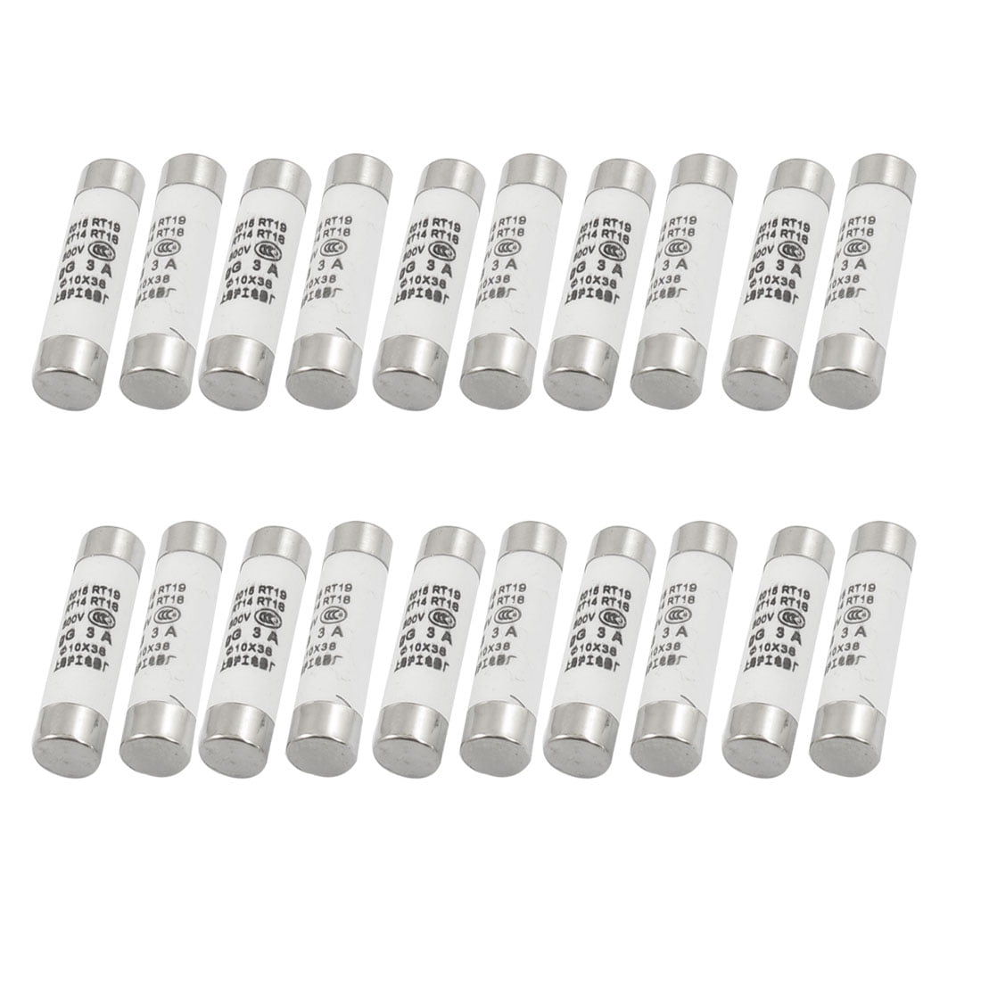 Hxchen 500V 32A Fast-Blow Ceramic Fuse Links – R015 RT18 RT14, 10x38mm, 20-Pack