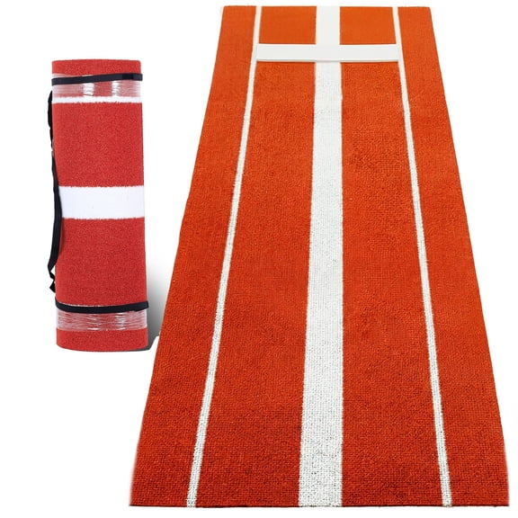 10x3ft Softball Pitching Mat, Thickened Upgraded Version Baseball Training Mat, Portable Fastpitch Training Aid with Rubber Mound for Home Field Practice
