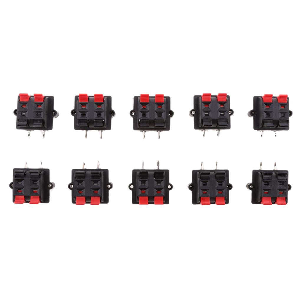 Spring Load Audio 10x4 s Push In Spring Load Audio Terminals Connector 4 2 Row - Walmart.com