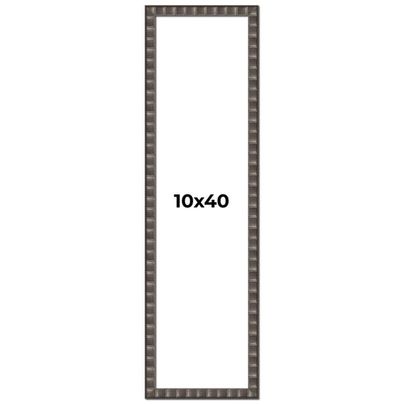 10x40 Frame Black Brown Chestnut Mosaic Solid Wood Picture Frame | 1.125 Inch Moulding Width |