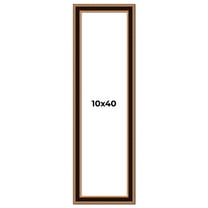 10x40 Frame Gold Brown Plein Air Vintage Solid Wood Picture Frame | 1.75 Inches Moulding Width |