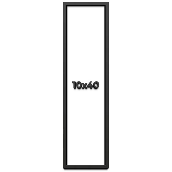 10x40 Shadow Box Frame Black | 1 inches Deep Real Wood Contemporary Shadowbox Display Frame | UV