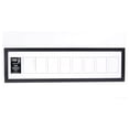 thumbnail image 1 of [10x40bk-w] 9 Opening Glass Face Black Picture Frame Holds 4x6 Media with White Collage Mat, 1 of 5