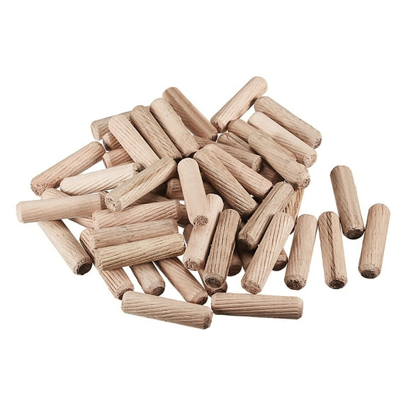 Unique Bargains 10x40mm Wooden Dowel Dried Fluted Hardwood 50Pcs