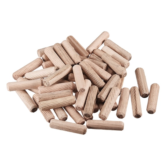 Unique Bargains 10x40mm Wooden Dowel Dried Fluted Hardwood 50Pcs