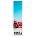 thumbnail image 1 of 10x41 Frame White Solid Wood Picture Frame Includes UV Acrylic Shatter Guard Front, Acid Free Foam, 1 of 7