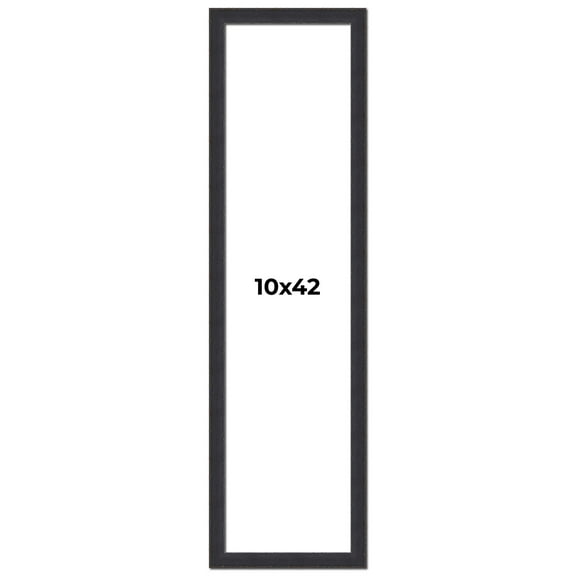 10x42 Frame Black Real Wood Picture Frame Width 1.25 Inches | Interior Frame Depth 0.5 Inches |