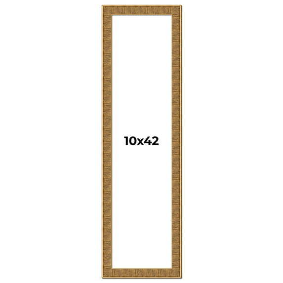 10x42 Frame Black and Gold Distressed Solid Wood Sonoma Picture Frame | 1.625 Inch Moulding Width |