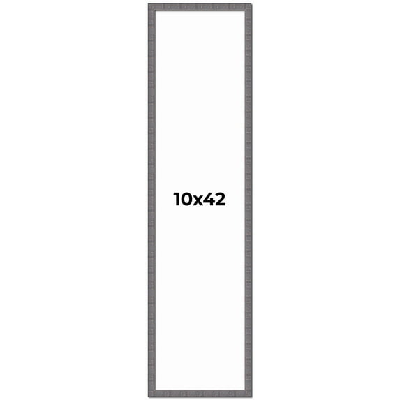10x42 Frame Blue Kingsley Pewter Solid Wood Picture Frame Width 0.75 Inches |Interior Depth 0.5
