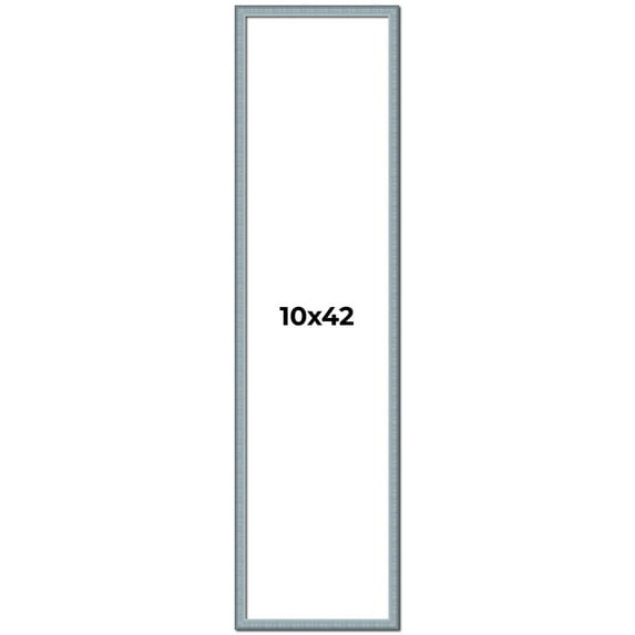 10x42 Frame Blue Scuffed Farm Board Solid Wood Picture Frame Width 0.75 Inches | Interior Depth 0.5