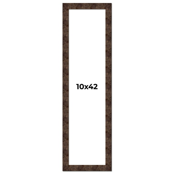 10x42 Frame Brown Burl Real Wood Picture Frame Width 1.625 Inches | Interior Frame Depth 0.5 Inches