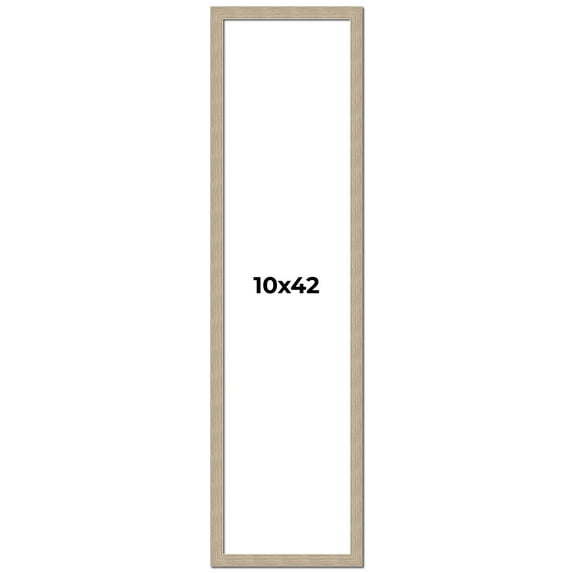 10x42 Frame Grey Solid Wood Picture Frame Width 1 Inches | Interior Frame Depth 0.5 Inches |