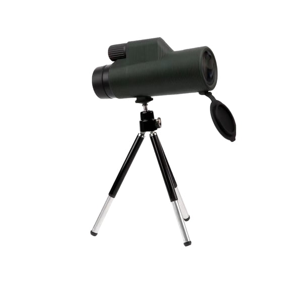 10x42 High Power Monocular Telescope with Smartphone Adapter, BAK-4 Prism for HD Viewing Bird Watching Hunting Travel(B)
