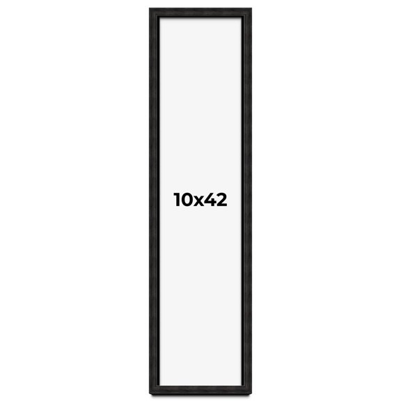 10x42 Shadow Box Black Rustic Barnwood Display Frame  | 1.125 Inch Deep | 0.875 Inch Moulding Width