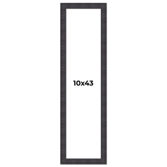 10x43 Frame Brown Rustic Solid Wood Picture Frame 1.5 Inches Wide | Interior Frame Depth 0.5 Inches