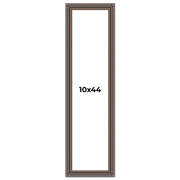 10x44 Frame Black Feather Payton Ornate Solid Wood Picture Frame Width 1.75 Inches | Interior Depth