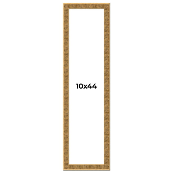 10x44 Frame Black and Gold Distressed Solid Wood Sonoma Picture Frame | 1.625 Inch Moulding Width |