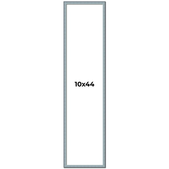 10x44 Frame Blue Scuffed Farm Board Solid Wood Picture Frame Width 0.75 Inches | Interior Depth 0.5