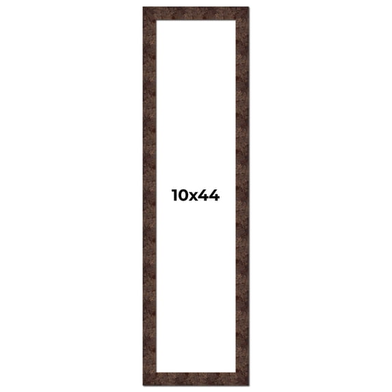 10x44 Frame Brown Burl Real Wood Picture Frame Width 1.625 Inches | Interior Frame Depth 0.5 Inches