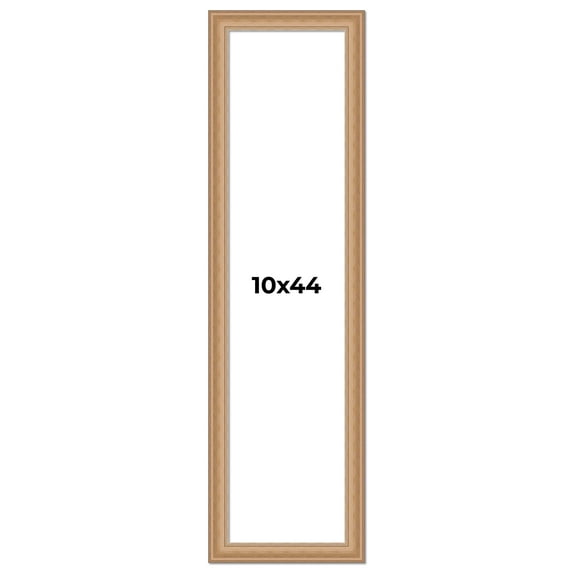 10x44 Frame Charleston Honey Brown Solid Wood Picture Frame Width 1.75 Inches | Interior Depth 0.5