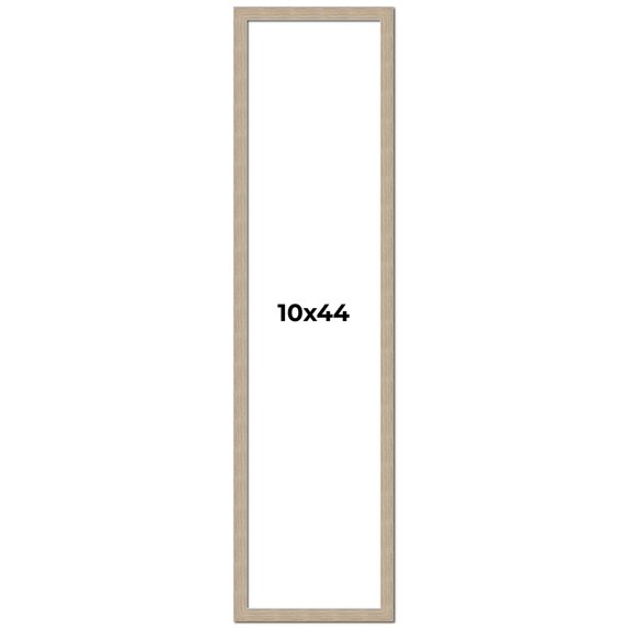 10x44 Frame Grey Solid Wood Picture Frame Width 1 Inches | Interior Frame Depth 0.5 Inches |