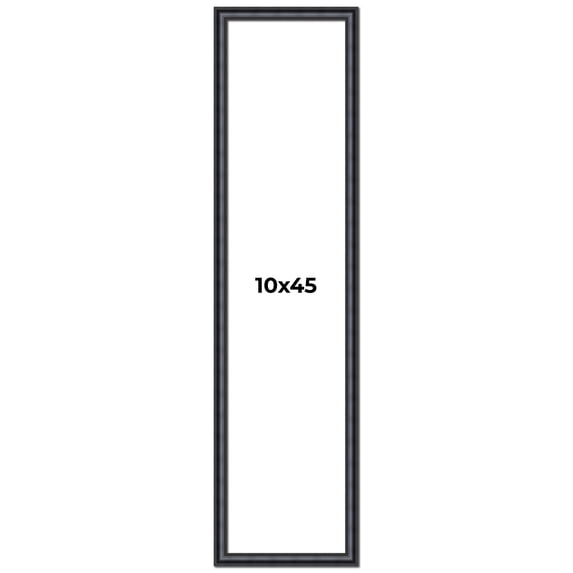10x45 Frame Black Real Wood Picture Frame Width 1.25 inches | Interior Frame Depth 0.5 inches |