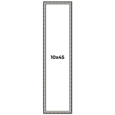 10x45 Frame Silver Real Wood Picture Frame Width 1.125 Inches | Interior Frame Depth 0.5 Inches |