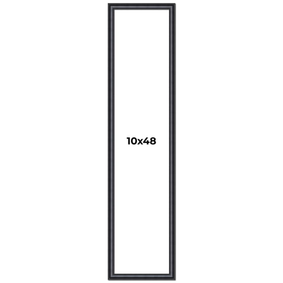 10x48 Frame Black Real Wood Picture Frame Width 1.25 inches | Interior Frame Depth 0.5 inches |