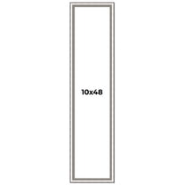 10x48 Frame Silver Real Wood Picture Frame Width 1.25 Inches | Interior Frame Depth 0.5 Inches |