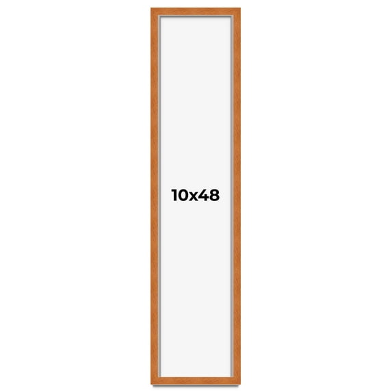 10x48 Shadow Box Frame Brown | 0.875 Inches Deep Real Wood Contemporary Shadowbox Display Frame |