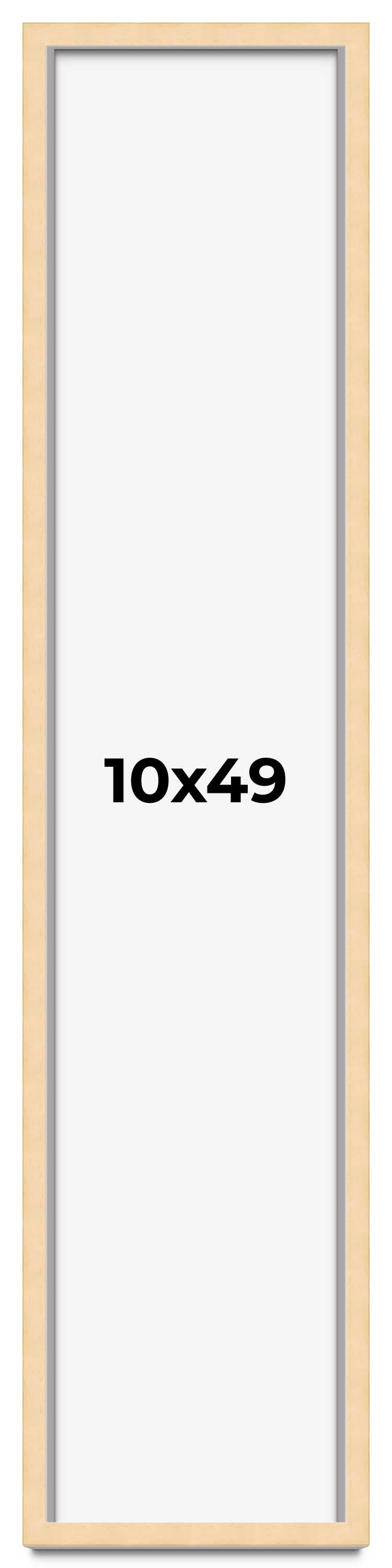 10x49 Frame Natural Wood Picture Frame | 0.75 Inch Moulding Width ...