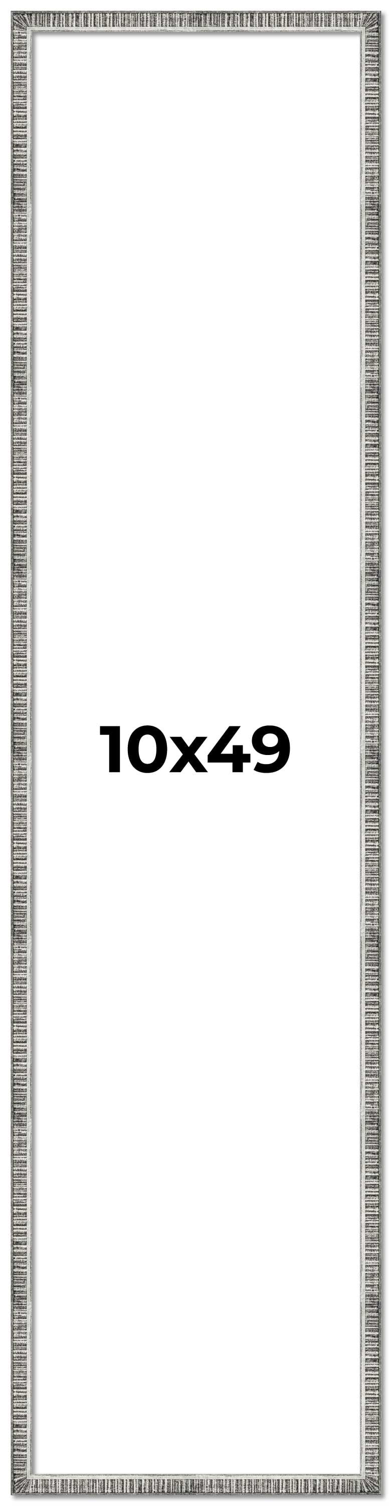 10x49 Frame Silver Picture Frame - Complete Modern Photo Frame Includes ...