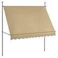 thumbnail image 1 of 10x4ft Patio Awning Retractable, Non-Screw Door/Window Canopy, UV Protection, Adjustable Angle, Beige, 1 of 9