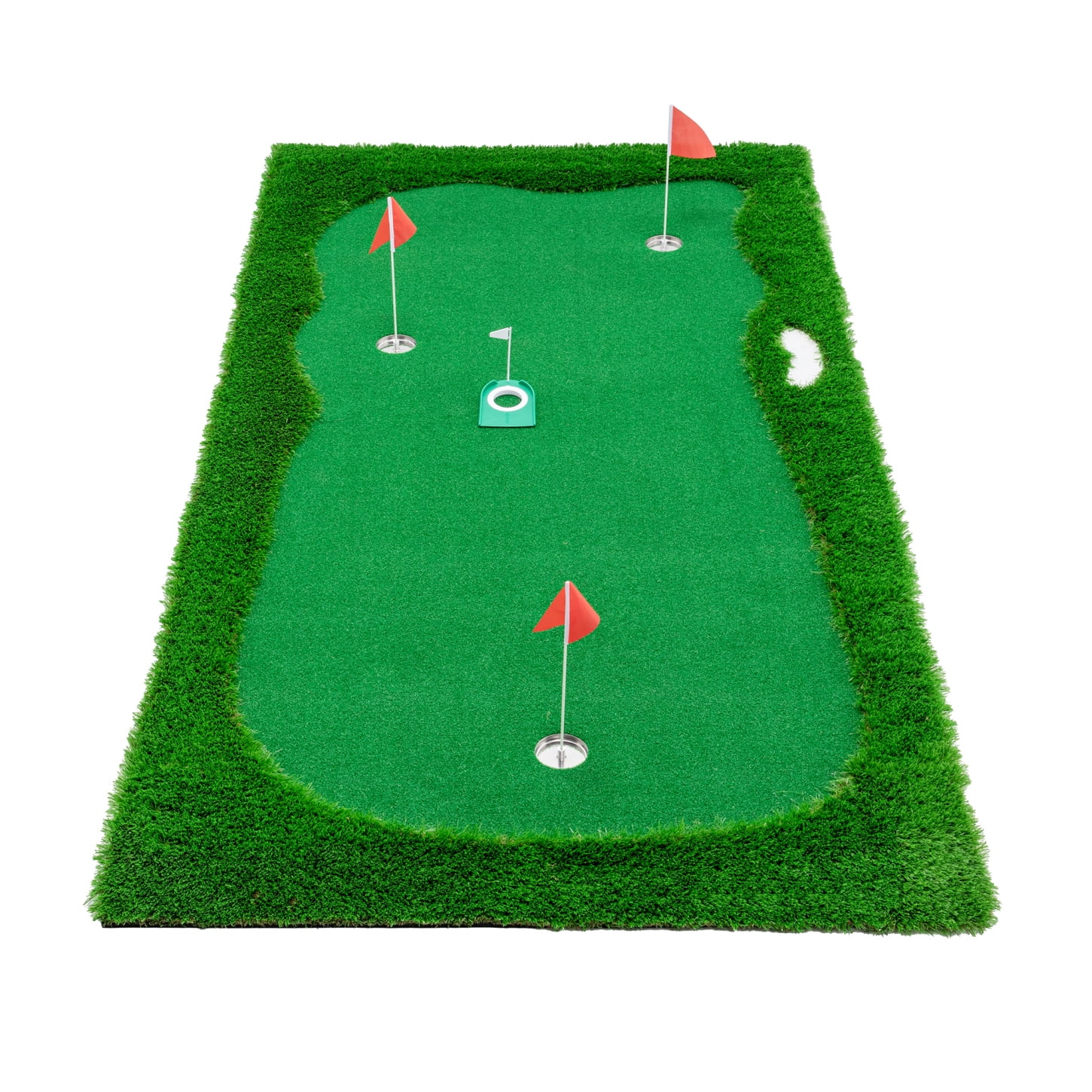 Golf-Putting-Matte Mit Automatischer Ballrückgabe – Robuste Massivholzbasis & Luxuriöse Samtoberfläche Für Drinnen & Draußen