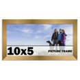 thumbnail image 1 of 10x5 Frame Gold Bronze Modern Solid Wood Picture Frame | 0.75 Inch Moulding Width | Includes UV, 1 of 8